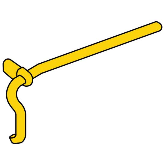 Type A Standard Coupler Cut Levers for 1930s-1990s-Era Cars -- Fits 489-95xxx Series Cars 10 Pairs (yellow)