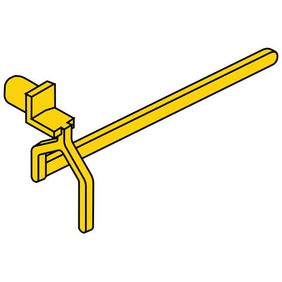 Type B Modern Coupler Cut Levers for 1960s-Present-Era Cars -- Fits 489-134xx Series 10 Pairs (yellow)