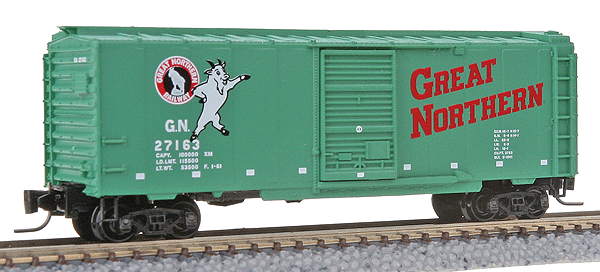 PS 40' Standard Boxcar, Single Youngstown Door -- Great Northern #27163 (Glacier Green, white, red, black Herald, white Letter