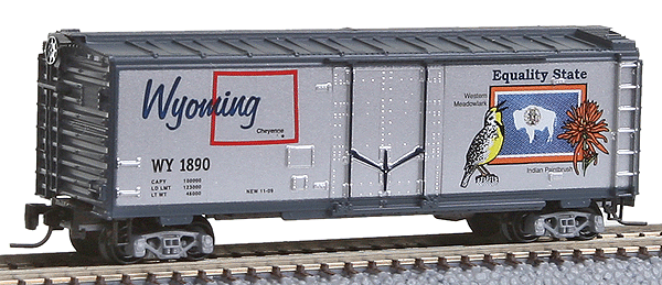 50-State Car Series - 40' Plug-Door Boxcar -- Wyoming #1890 (#17 in Series)