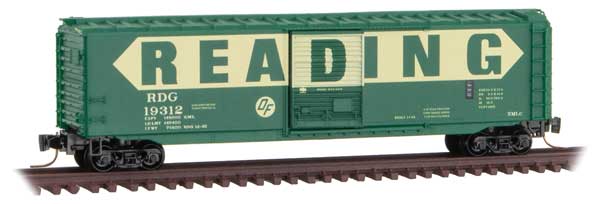50' Single-Door Boxcar with Youngstown Door - Ready to Run -- Reading 19312 (green, yellow, Billboard Lettering)