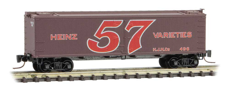40' Wood-Sheathed Ice Reefer - Ready to Run -- Heinz 496 (Boxcar Red, red, Billboard 57, Series Car 4)