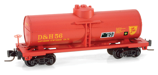 40' Tank Car -- Delaware & Hudson #56 (Hopper Red, yellow Logo & Lettering)