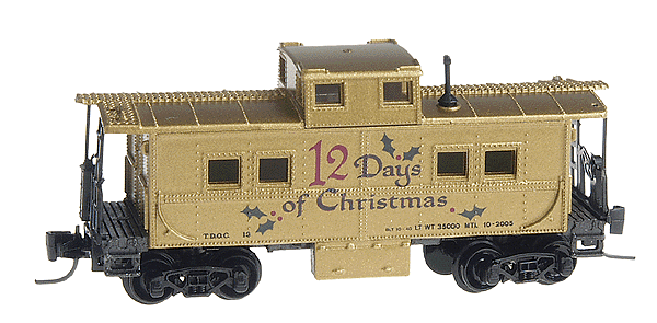 12 Days of Christmas Series - Center Cupola Steel Caboose -- With Magne-Matic(R) Couplers