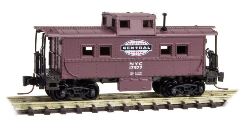 Steel Center-Cupola Caboose - Ready to Run -- New York Central #17577 (Boxcar Red, white, black, Cigar Band Logo)