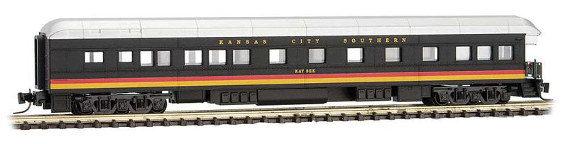 Modernized Heavyweight Business Car Observation - Ready to Run -- Kansas City Southern "Kay See" (black, silver, yellow, red)