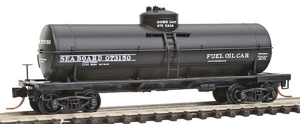 39' Single-Dome Tank Car - Ready to Run -- Seaboard Air Line #073150 (black, Fuel Oil Car Markings)