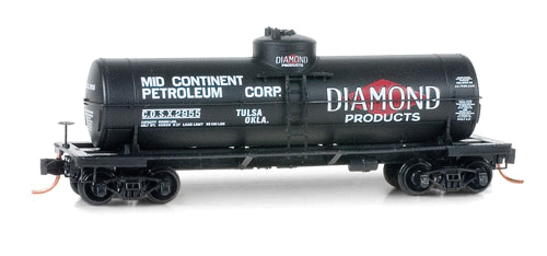 39' Single-Dome Tank Car - Ready to Run - Tank Car Series -- Diamond Products COSX #2955 (#8 In Series; black, white, red)