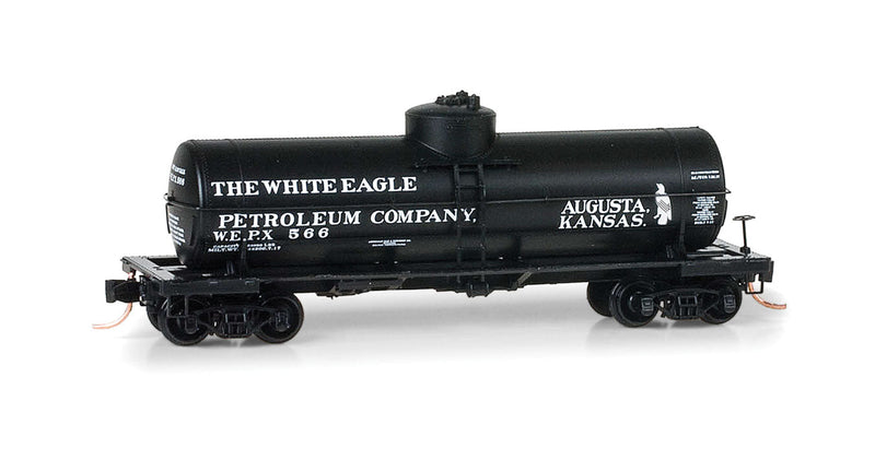 39' Single-Dome Tank Car - Ready to Run - Tank Car Series -- White Eagle WEPX #566 (#9 In Series; black, white)