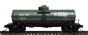 39' Single-Dome Tank Car -- British Columbia Railway #1924 (dark green w/"Dogwood" herald)