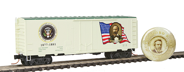 Presidential Series 40' Standard Plug Door Boxcar -- Rutherford B. Hayes 1877-1881, #13 in Series