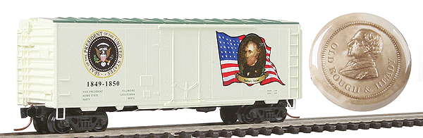 Presidential Series 40' Standard Plug Door Boxcar -- Zachary Taylor 1849-1850, #18 in Series