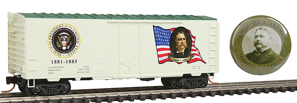 Presidential Series 40' Standard Plug Door Boxcar -- Chester A. Arthur 1881-1885, #20 in Series