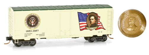 Presidential Series 40' Standard Plug Door Boxcar -- Franklin Pierce 1953-1957, #22 in Series
