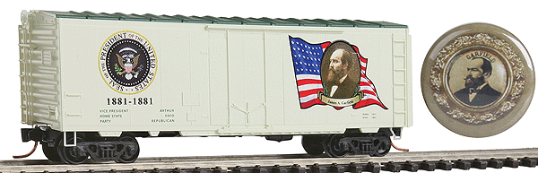 Presidential Series 40' Standard Plug Door Boxcar -- James Garfield 1881-1881, #25 in Series