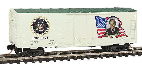 Presidential Series 40' Standard Plug Door Boxcar -- George H. W. Bush 1989-1993, #28 in Series