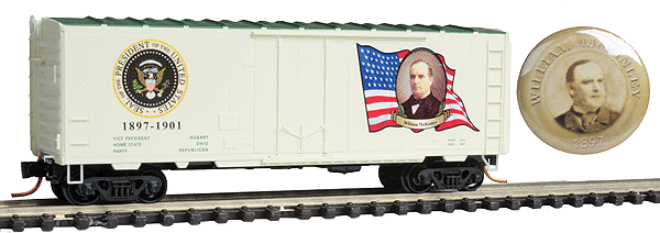 Presidential Series 40' Standard Plug Door Boxcar -- William McKinley 1897-1901, #36 in Series