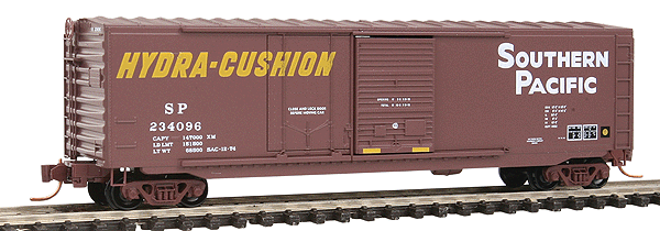 50' Boxcar w/Plug & Sliding Doors No Roofwalk - Ready to Run -- Southern Pacific #234096 (Boxcar Red, Hydra-Cushion Lettering)