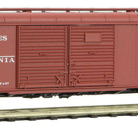 50' Wagon-Top Double-Door Boxcar - Ready to Run -- Pennsylvania Railroad #48334 (Tuscan, Circle Keystone, Auto Service)