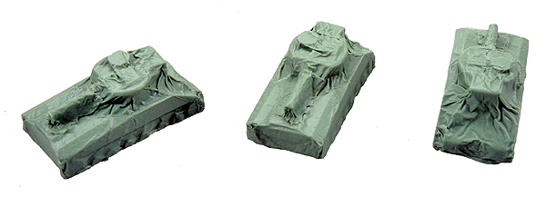 Freight Car Loads -- Covered Army Tank pkg(3)