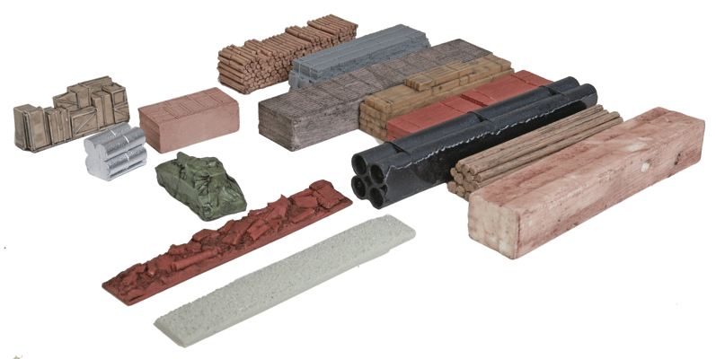 Mixed Freight Car Load Variety Pack -- 12 Loads, Unpainted