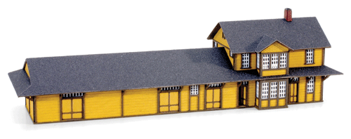 Train Station Kit -- Laser-Cut Microthin Ply