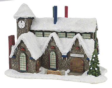 Micro-Seasons(R) Table-Top Town North Pole Village(NOT TRUE TO SCALE) -- Toy Factory 5-/12 x 3-3/4 x 4-1/2"