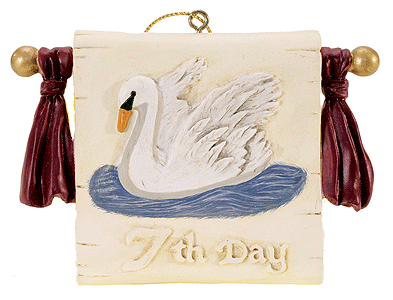 Micro-Seasons(R) Ornament Treasures - 12 Day of Christmas Series -- #7 "Seven Swans 'a Swimming
