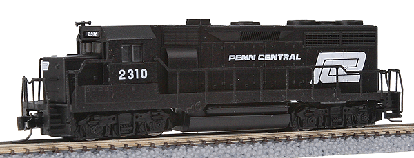 Diesel EMD GP35 Powered -- Penn Central #2310 (black, white Lettering & Penn Central Logo)