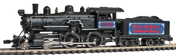 Steam 4-4-0 - Standard DC (Model Power Loco, M-T Decoration) -- MRingling Bros. and Barnum & Bailey Traveling Big Top Extravaganza #1919