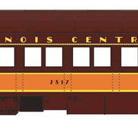 Heavyweight Baggage, Coach, Parlor and 2 10-1-2 Sleeper 5-Car Set - Ready t -- Illinois Central 792, 2817, 3974, Lake Hiawatha, Lake Quinalt (brown, orange