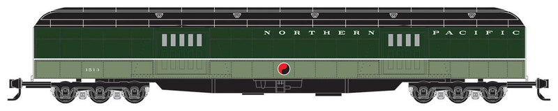 Heavyweight Baggage, Baggage-Mail and 3 10-1-2 Sleeper Set - Ready to Run -- Northern Pacific 1513, 1440, 704, 708, 717 (Loewy 2-Tone Green)-1