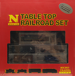 Tabletop Diesel Freight Set w/Powered Atlas H16-44 Diesel -- Baltimore & Ohio; 22 x 52" Oval Track, 3 Freight Cars, & MOW Caboose