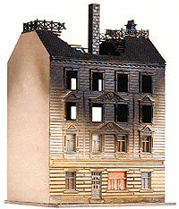 Building Kits -- Burned Out House - 3-5/8 x 3-1/2" 9 x 8.8cm