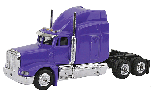 Diecast Truck - Peterbilt -- Purple, All Trucks Include Hard Plastic 2-pc. Stackable Display Box