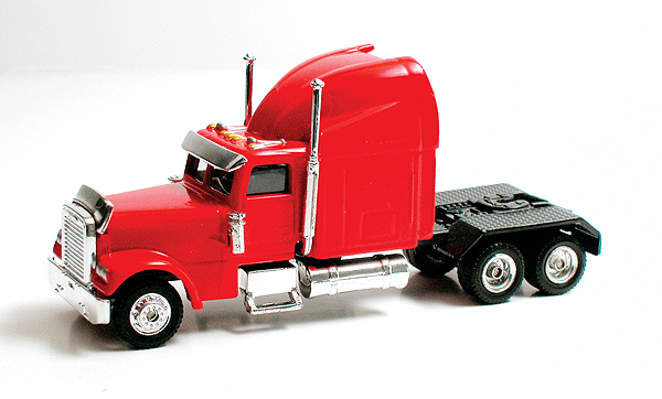 Diecast Truck - Freightliner -- Red, All Trucks Include Hard Plastic 2-pc. Stackable Display Box