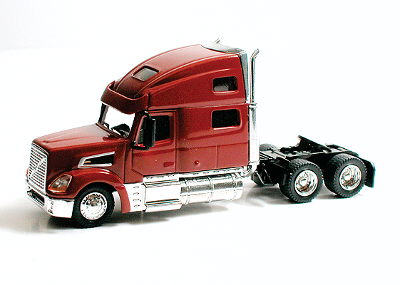 Diecast Truck - Volvo VT880 -- Brown, All Trucks Include Hard Plastic 2-pc. Stackable Display Box