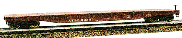 51' Steel Flatcar -- Santa Fe
