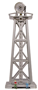 Lighted Searchlight Tower -- Assembled - Includes 2 Figures-1