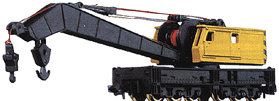 Railroad Work Car w/Crane -- Santa Fe