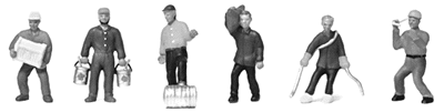 Railroad Personnel pkg(6) -- Work People
