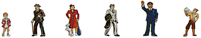 Painted Figure Set -- Passengers pkg(6)