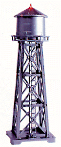 Water Tower -- Assembled - Lighted w/2 Figures-1