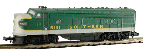 Diesel EMD FP7 Powered w/Flywheels -- Southern (black, white, gold)