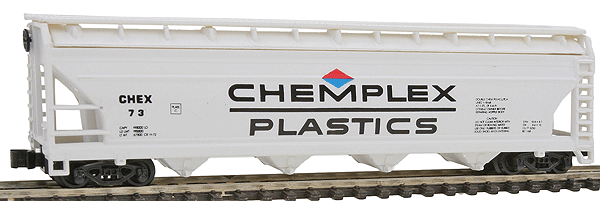 55' ACF Centerflow Covered Hopper -- Chemplex Plastics