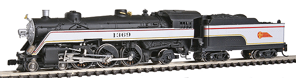 Steam Semi-Streamlined 4-6-2 w/Tender -- Santa Fe