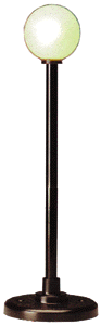 Street Lamp -- Ball Head, Lighted