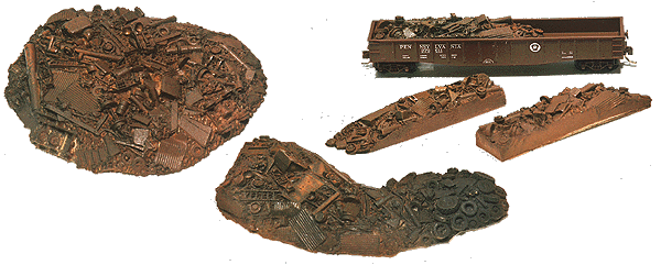 Scrap Yard Set -- 1 Large Scrap Pile, 1 Medium Scrap Pile & 1 Gondola Load of Scrap-1