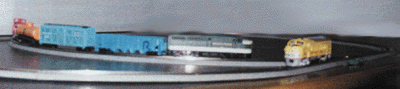 Trainmaster Digital Command Control Trainset Diesel Freight -- DCC (Non-Programmable) EZ Track 36 x 63" with 2 locomotives and 4 cars