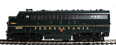Diesel EMD F7A Powered - DCC Decoder Equipped w/Metal Parts -- Pennsylvania Railroad #9833